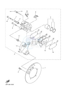 YBR125E (42PK) drawing REAR BRAKE CALIPER