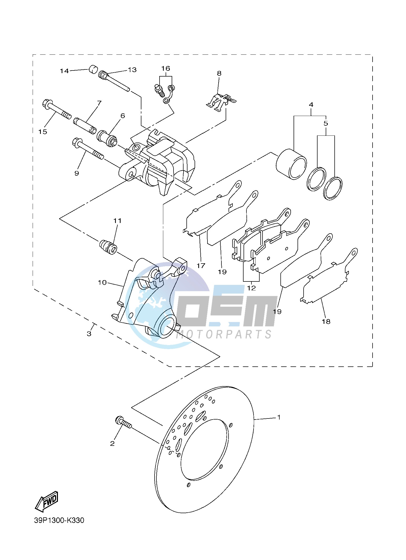 REAR BRAKE CALIPER