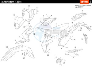 MARATHON-125-BLACK drawing COWLING