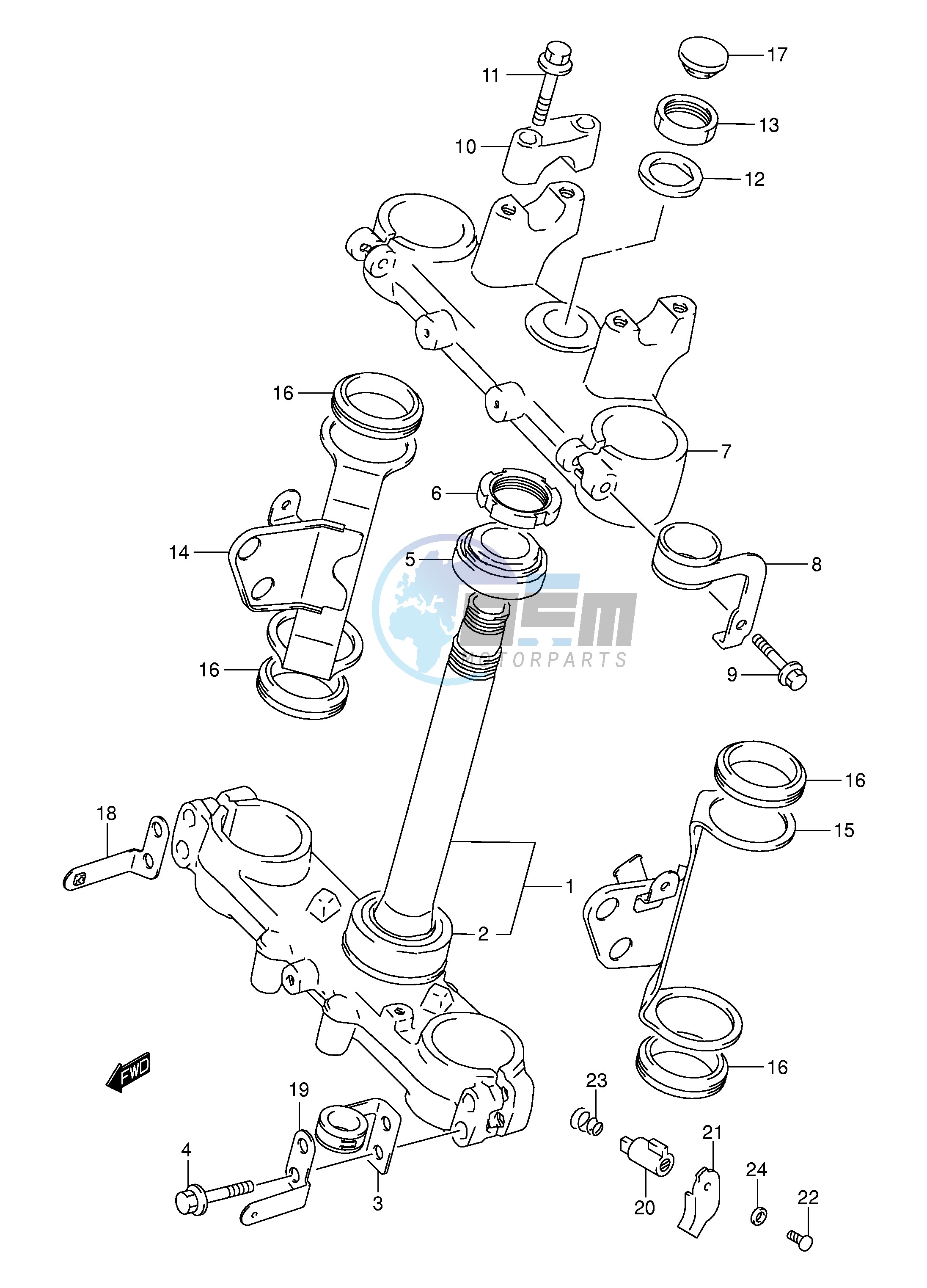 STEERING STEM (MODEL K3 K4 K5)