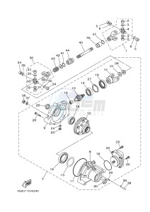 YFM450FWA YFM450DF GRIZZLY 450 IRS (1CUR) drawing FRONT DIFFERENTIAL