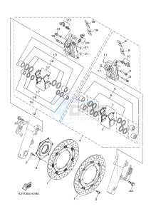 XV1900A MIDNIGHT STAR (1CR5) drawing FRONT BRAKE CALIPER