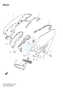 GSX1300BK (E2) drawing FUEL TANK COVER (MODEL K8 K9)