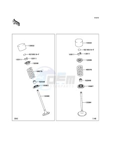 Z1000SX ZX1000GCF FR GB XX (EU ME A(FRICA) drawing Valve(s)