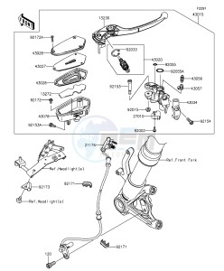 Z1000 ABS ZR1000GEF FR GB XX (EU ME A(FRICA) drawing Front Master Cylinder