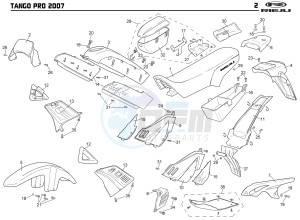 TANGO 125 PRO drawing PLASTICS