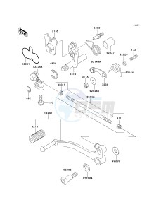 EX 500 D [NINJA 500R] (D6F-D9F) D6F drawing GEAR CHANGE MECHANISM