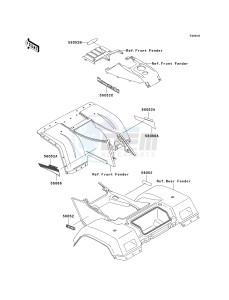 KLF 300 C [BAYOU 300 4X4] (C15-C17 C17 CAN ONLY) [BAYOU 300 4X4] drawing DECALS-- RED- --- C17- -