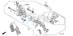 XL700VA9 France - (F / ABS CMF SPC) drawing R. FRONT BRAKE CALIPER (ABS)