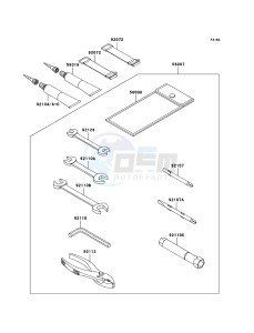 JET SKI ULTRA 250X JT1500B7F FR drawing Owner's Tools