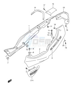 GSF1200 (E2) Bandit drawing FRAME COVER (GSF1200SAY)