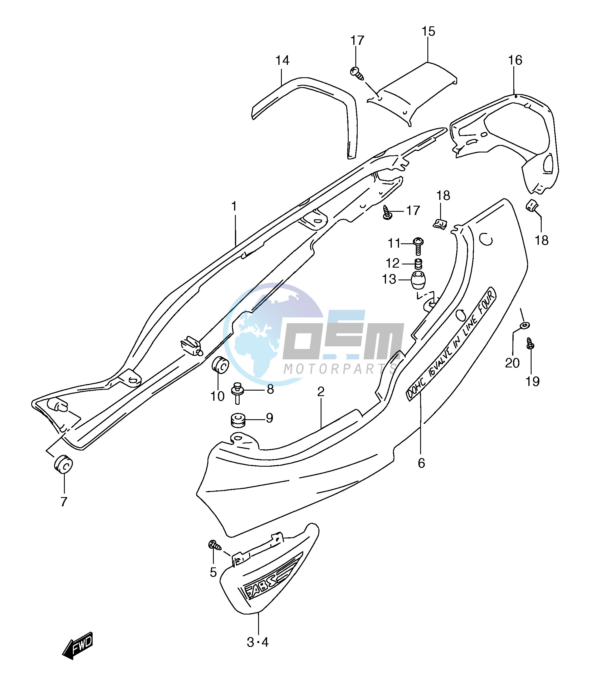 FRAME COVER (GSF1200SAY)