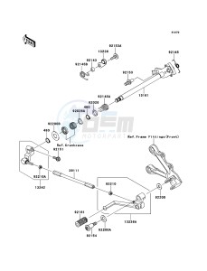 NINJA ZX-6R ZX600RBF FR GB XX (EU ME A(FRICA) drawing Gear Change Mechanism