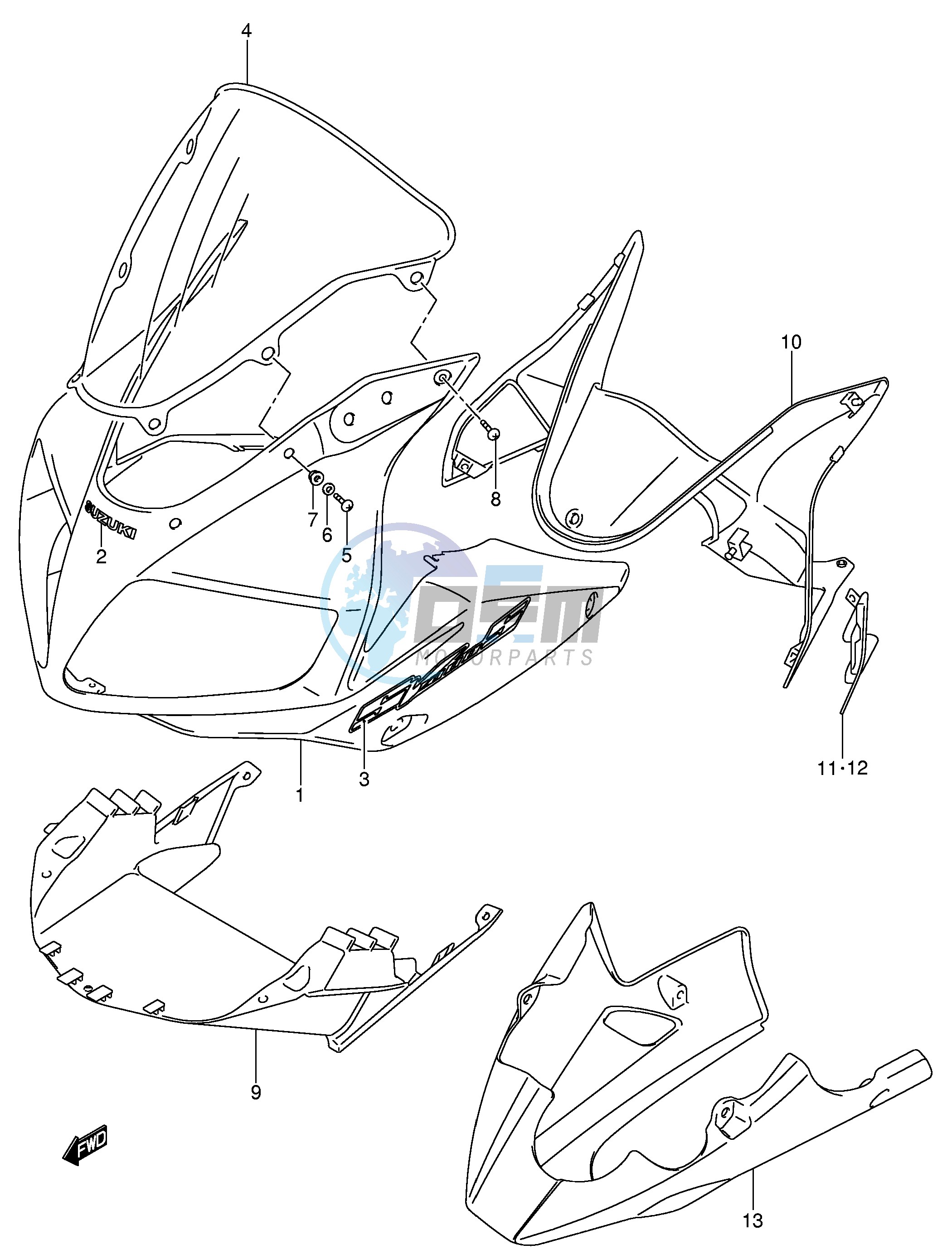 COWLING BODY (SV1000S S1 S2 K5)