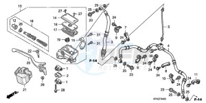 TRX420FEA Australia - (U / 2U 4WD) drawing FR. BRAKE MASTER CYLINDER