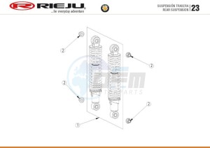 BYE-BIKE-25-KM-H-EURO4-HOLLAND-BLACK drawing REAR SUSPENSION