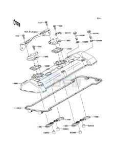 Z750 ZR750LCF UF (UK FA) XX (EU ME A(FRICA) drawing Cylinder Head Cover