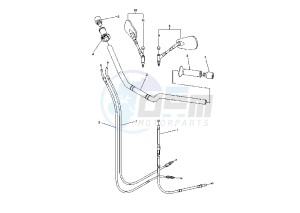 FZ6 600 drawing STEERING HANDLE-CABLE