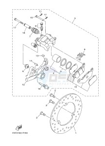 YZF-R25A 249 (BS82) drawing REAR BRAKE CALIPER