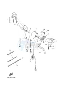 YBR125ESD (51P3) drawing HANDLE SWITCH & LEVER