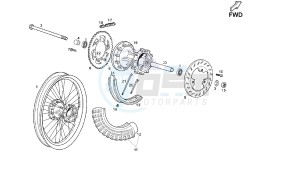 SENDA R BAJA - 125 CC 4T BAJA EU3 drawing REAR WHEEL