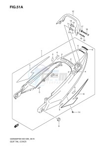 GSX650F (E3-E28) Katana drawing SEAT TAIL COVER (MODEL K9)