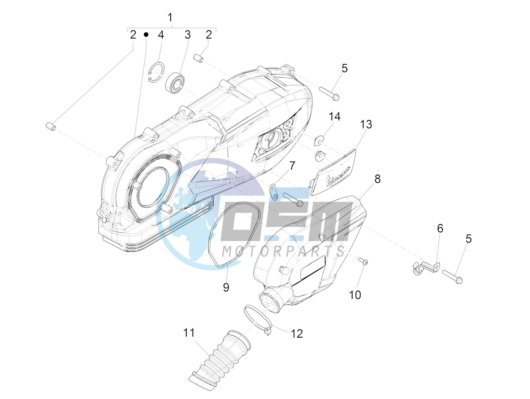 Crankcase cover - Crankcase cooling