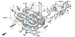 CB250 drawing CYLINDER HEAD (CB250P6)