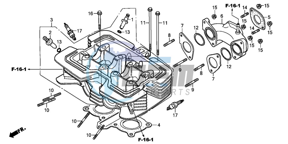 CYLINDER HEAD (CB250P6)