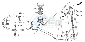 TRX420FAC drawing RR. BRAKE MASTER CYLINDER