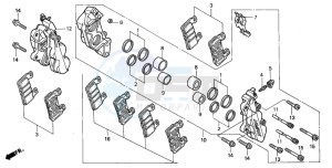 CBR600FR drawing FRONT BRAKE CALIPER