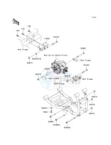 KAF 950 F [MULE 4010 DIESEL 4X4] (F9F-FAF) FAF drawing ENGINE MOUNT