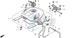 CBR900RR drawing FUEL TANK (CBR900RR2,3)