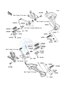 Z1000 ZR1000B9F FR GB XX (EU ME A(FRICA) drawing Footrests