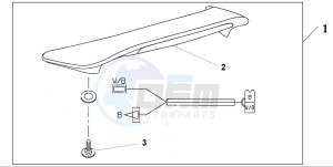 GL1800 drawing TRUNK UPPER SPOILER (NH469M)