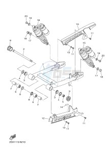 XVS950CUD-A XV950 ABS XV950 R-SPEC (BS58) drawing REAR ARM & SUSPENSION