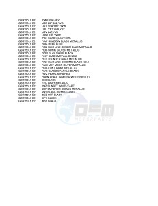 GSR750 (E21) drawing * COLOR CHART *