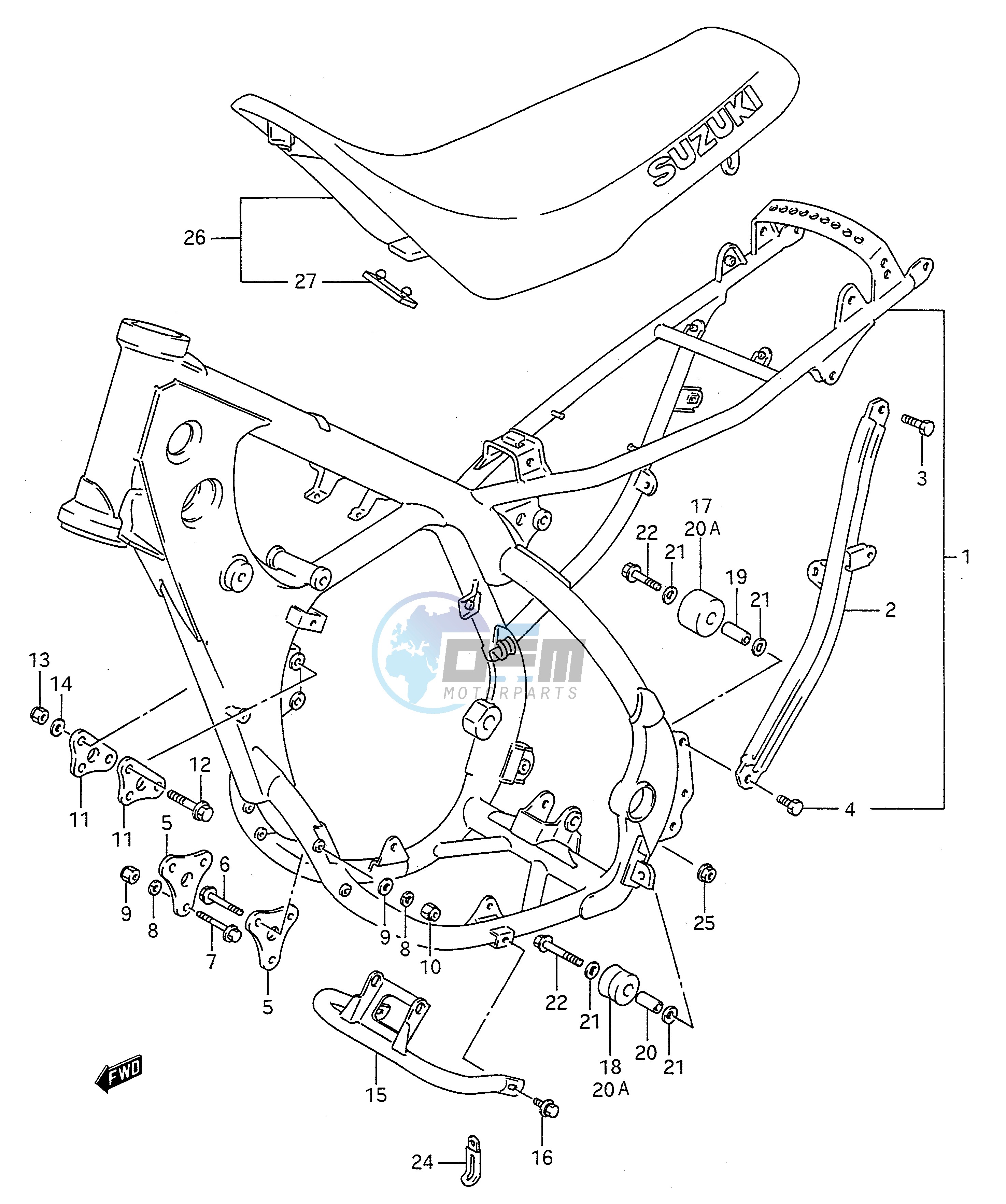 FRAME - SEAT (MODEL K L M N)