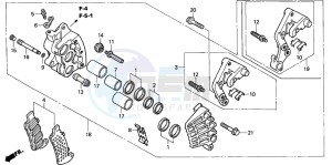 VFR800A drawing R. FRONT BRAKE CALIPER