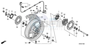 VTR2509 F / CMF LL drawing REAR WHEEL