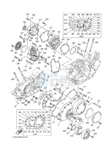 XV1900A MIDNIGHT STAR (1CR3) drawing CRANKCASE COVER 1