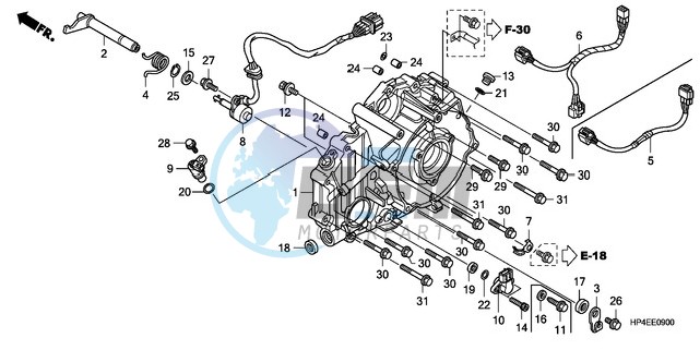 REAR CRANKCASE COVER