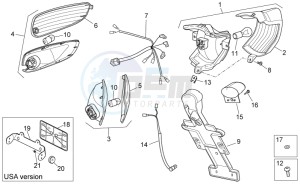 SR 50 ie AND carb. USA drawing Tail light