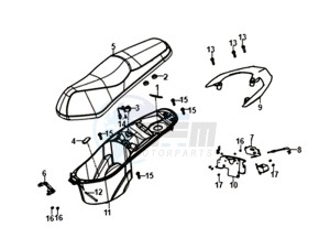 JET 14 45KMH 50 (L8) EU EURO4 drawing BUDDTSEAT - HELMET BOX - CARRIER