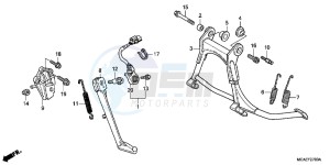 GL1800G GOLDWING 2ED drawing STAND