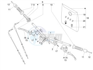 GTS 300 SUPER 4T 4V IE ABS E4 (EMEA) drawing Handlebars - Master cil.