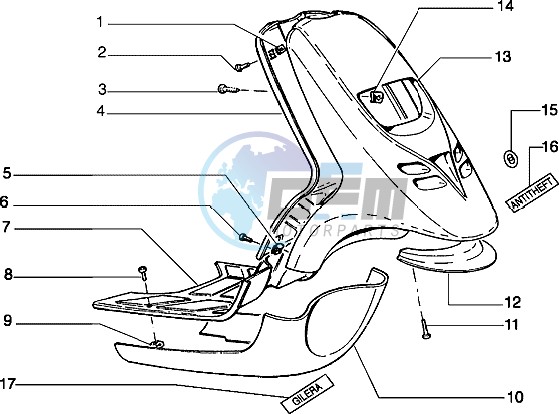 Front shield-Footboard-Spoiler