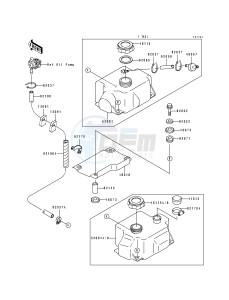 JF 650 B [TS] (B3-B7) [TS] drawing OIL TANK-- KAW42718 92&NAMI.- -