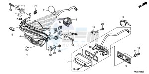 CB500XAF CB500X UK - (E) drawing TAILLIGHT