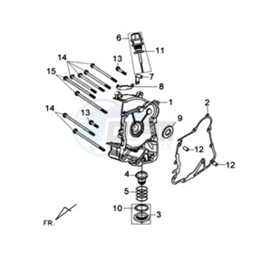 SYMPHONY SR 125 CH drawing CRANKCASE RIGHT / START MOTOR